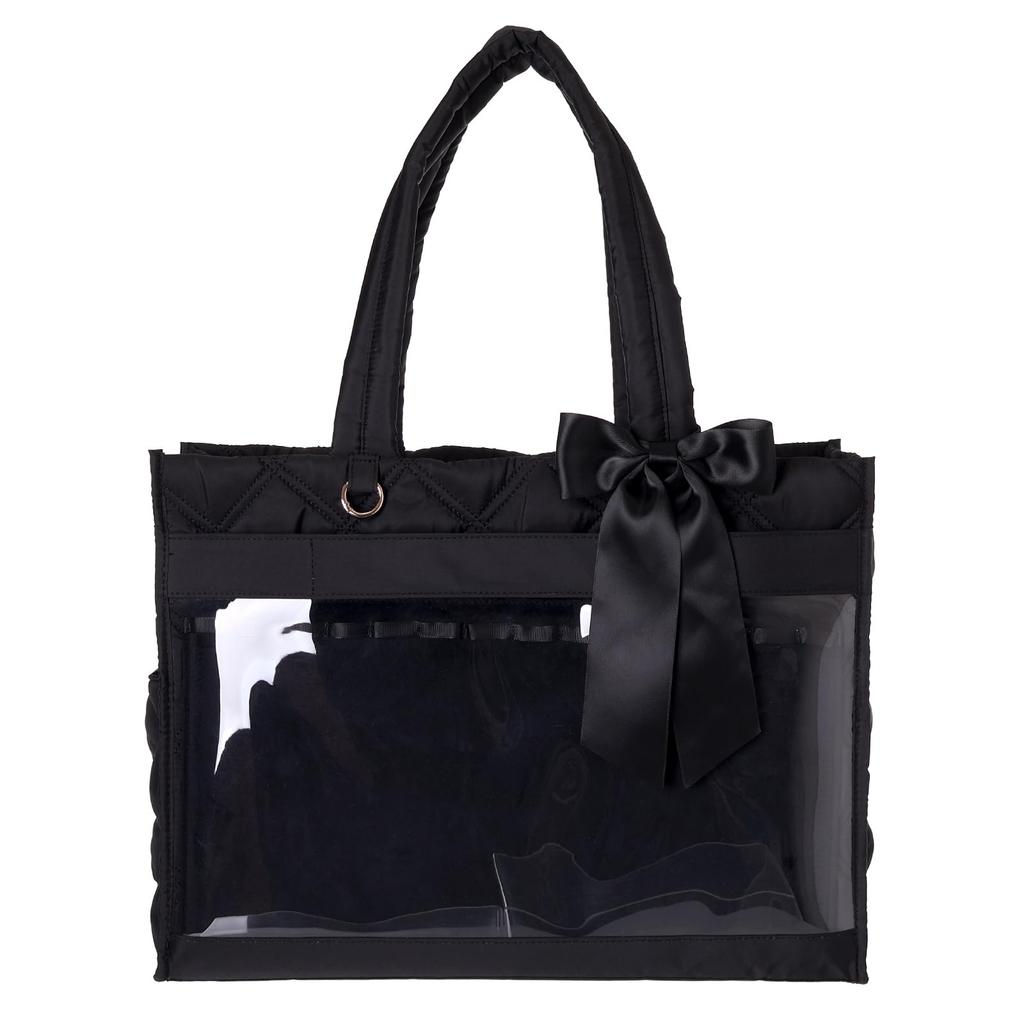 Osel 250020 Mineed by Tote Bag, Carry-on Compatible, 32.5 x 44 x 13cm, with Clear Pocket for Oshi (Oshi) Design, Available in 3 Colors (Black)