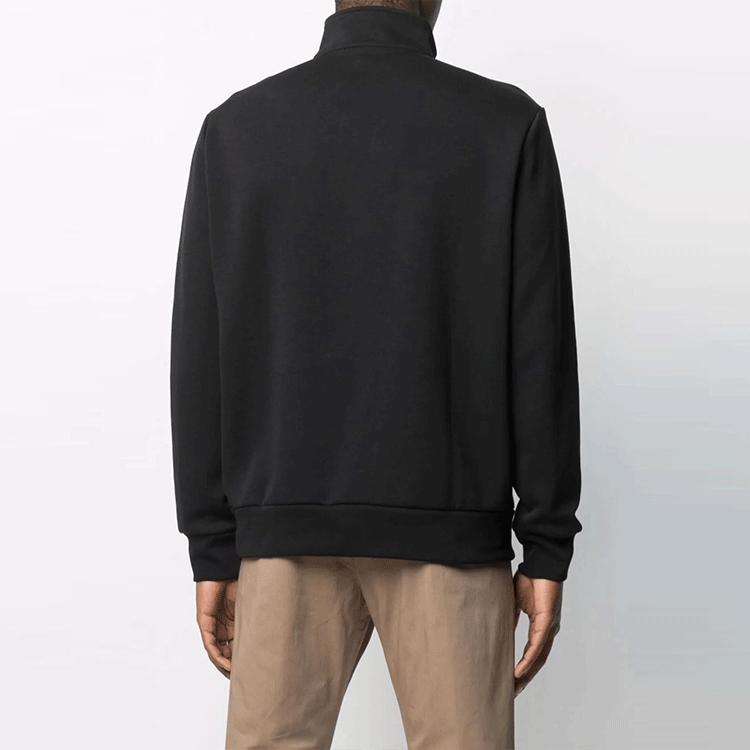 Polo Ralph Lauren Logo Print Half-Zip Pullover Sweatshirt Men Sweatshirt Black 710828115-001