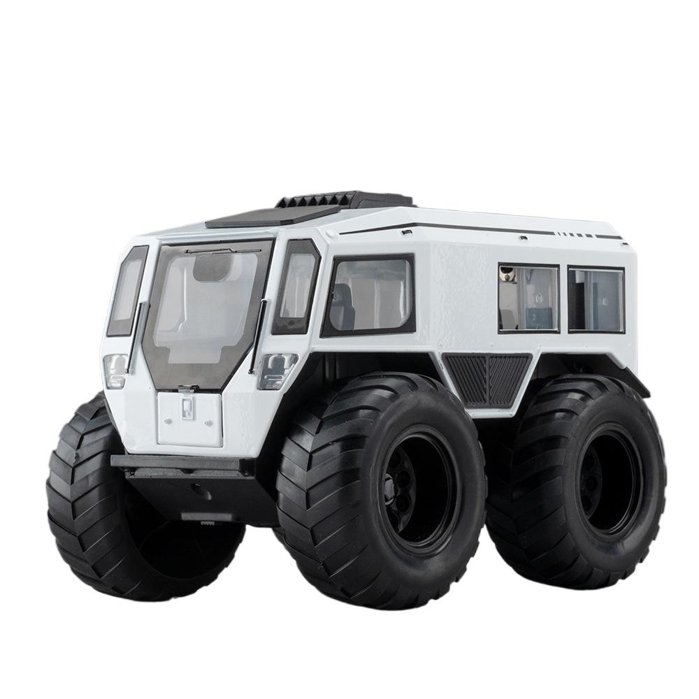 1/24 Scale Sherp All-terrain Car Model Toy Metal Diecast Sound Light Pull Back Shock Absorption Off Road Vehicle Gifts for Kids