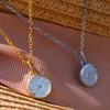 [Jurais] Hawaiian Jewelry Stainless Steel Pendant Necklace Silver X Pink 45-50