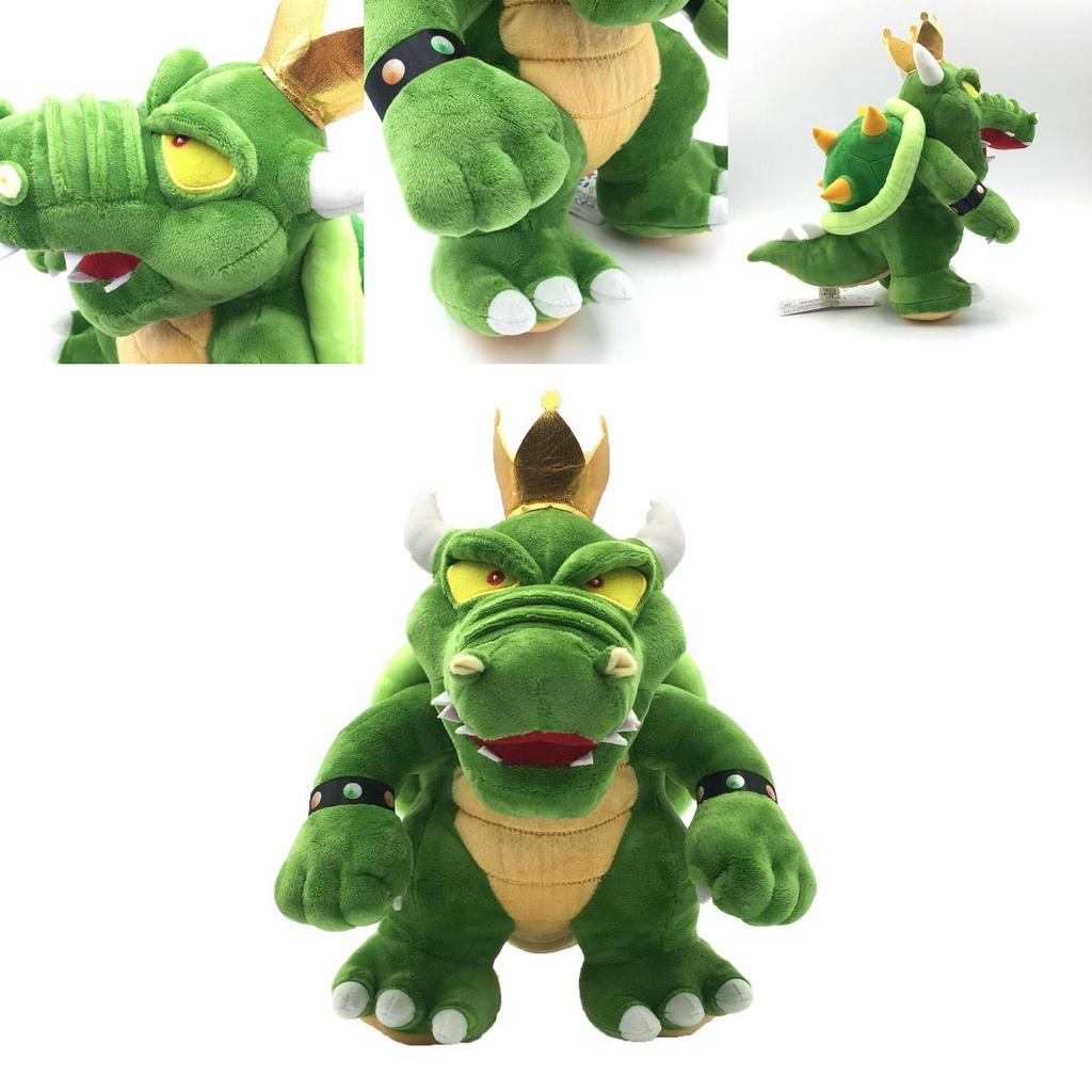 Adorable Super Mario King Koopa Bowser Plush Toy Soft Stuffed Green Animal Doll 12 Inch