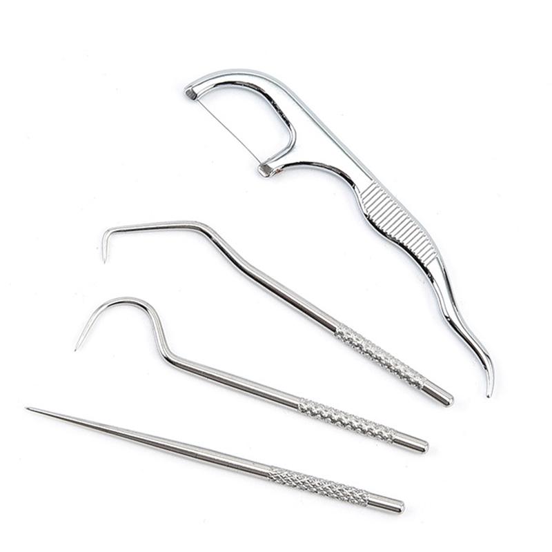 Titanium Toothpicks Leather Pouch