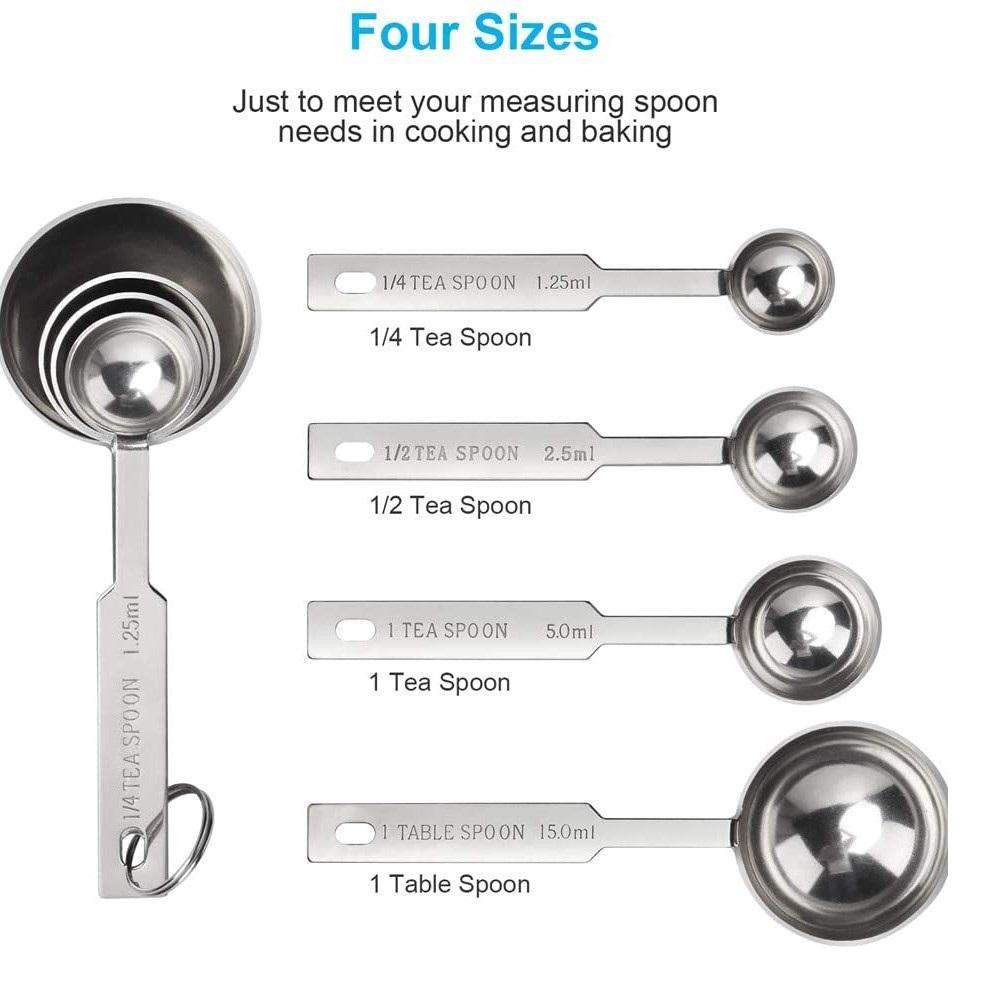 Steel Accurate For Measure Cooking Baking Cooking Tablespoon Coffee Scoop Teaspoon Measuring Spoons