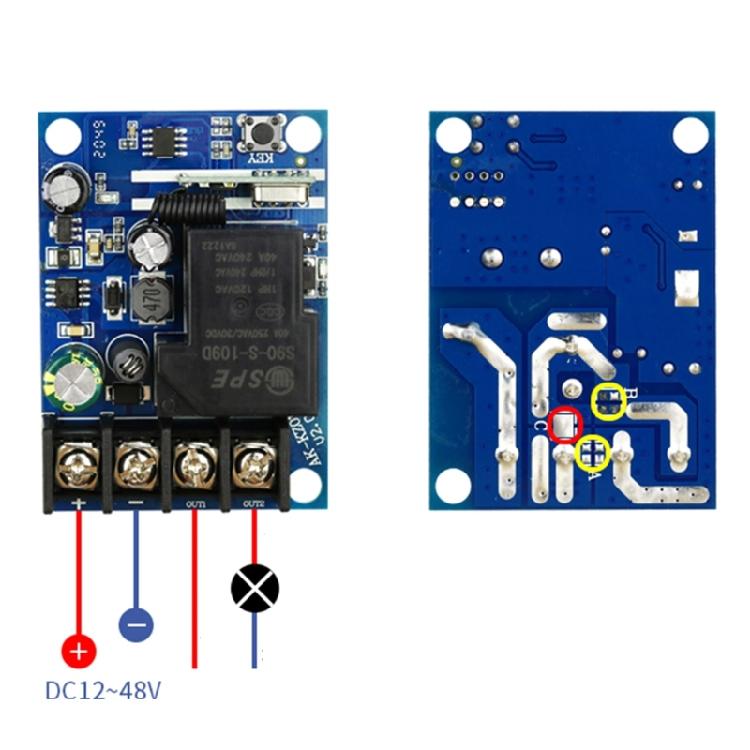 DC12V-48V RF 433Mhz 315mhz Wireless Remote Control Switches 30A High Current RF