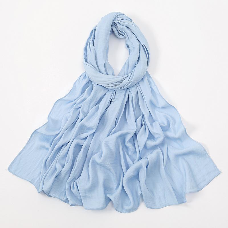 Autumn new solid color hot-selling Malaysia Indonesia velvet long towel popular monochrome versatile ethnic headscarf women