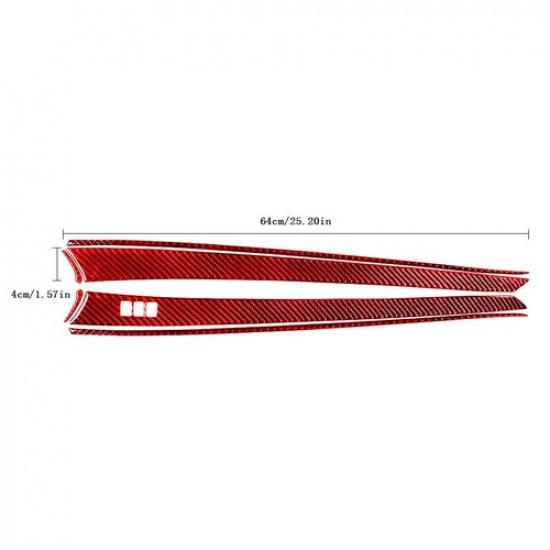 Red Carbon Fiber Front Door Panel Cover Trim Fit For Infiniti G37 Sedan 2010-13