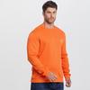 Dibenze Men's Plus Size Solid Long-Sleeve Crewneck Sweatshirt