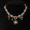 Luxury Vintage  Chain Imitation Pearl Chain Necklace For Women Punk Cross Pendant Choker