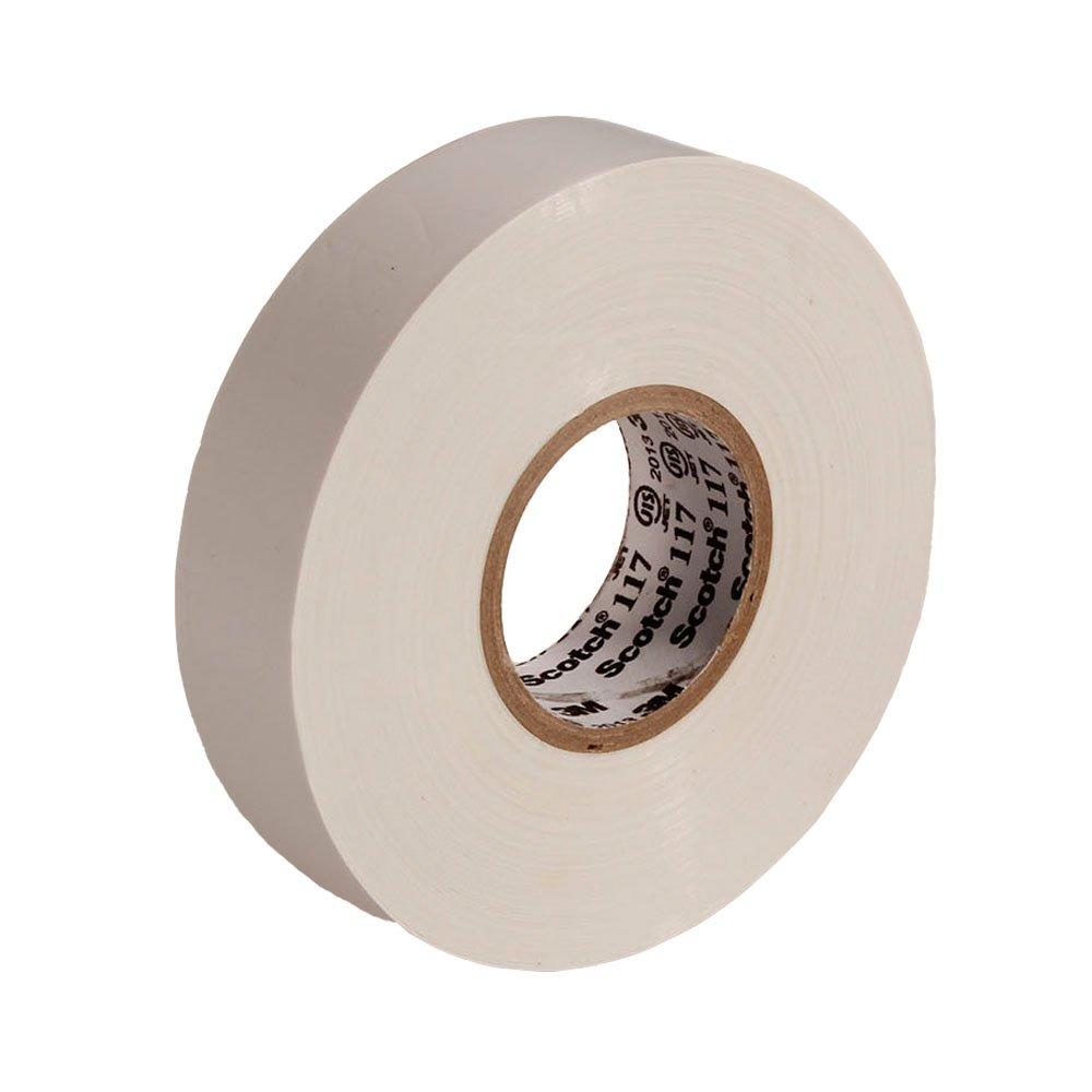3M Scotch Electrical Insulating Vinyl Tape 117 White 19mm×20m 117