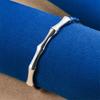Elegant 925 Sterling Silver Delicate Bamboo-Shaped Open Bangle for Women, Fashionable Wedding Party Accessories