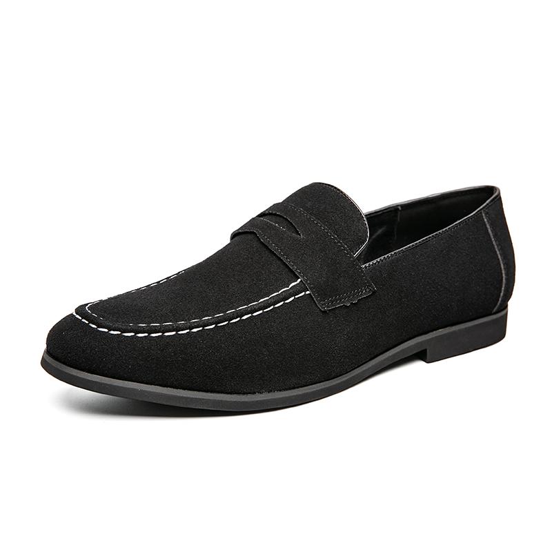 Fashion Men Leather Casual Shoes Spring Men Flats Loafers Slip On Male Oxfords Office Dress Shoes Moccasins Male Driving Shoe