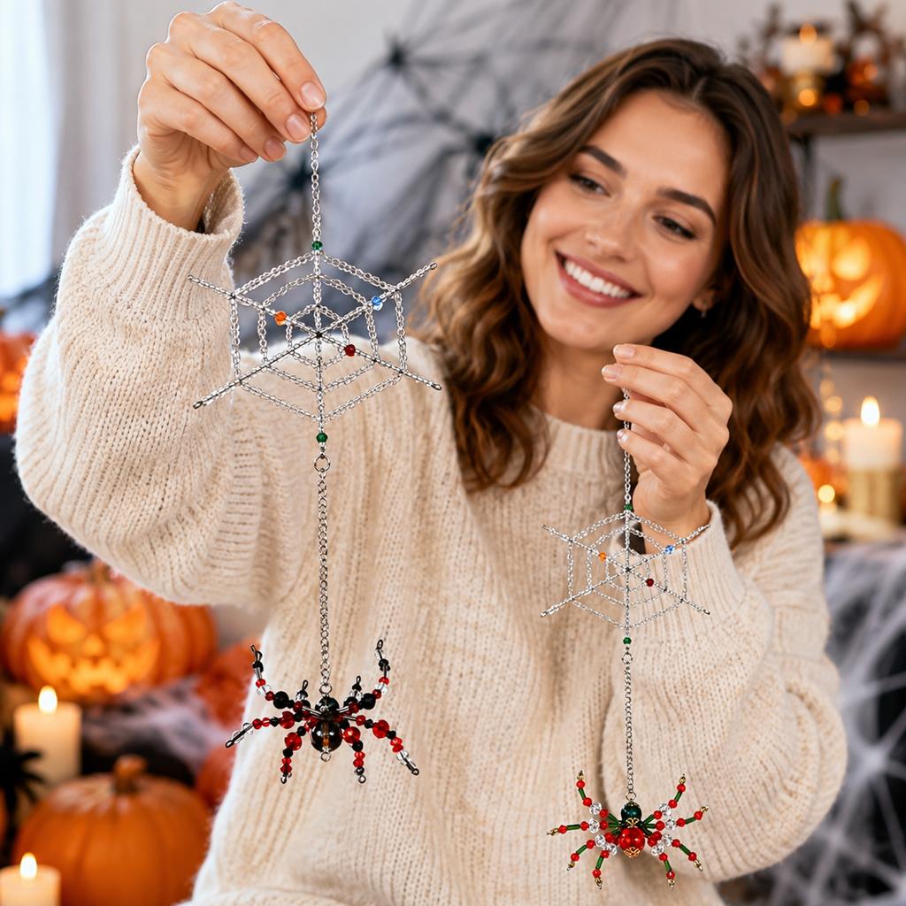 Creative Large Beaded Hanging Ornament for Home Halloween Party Decor