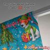 2D Flat Printing  JIT 2pcs   Curtains (Without Rod) Festive Pup Popular Curtains&Drapes Versatile Durable Polyester Curtains Art