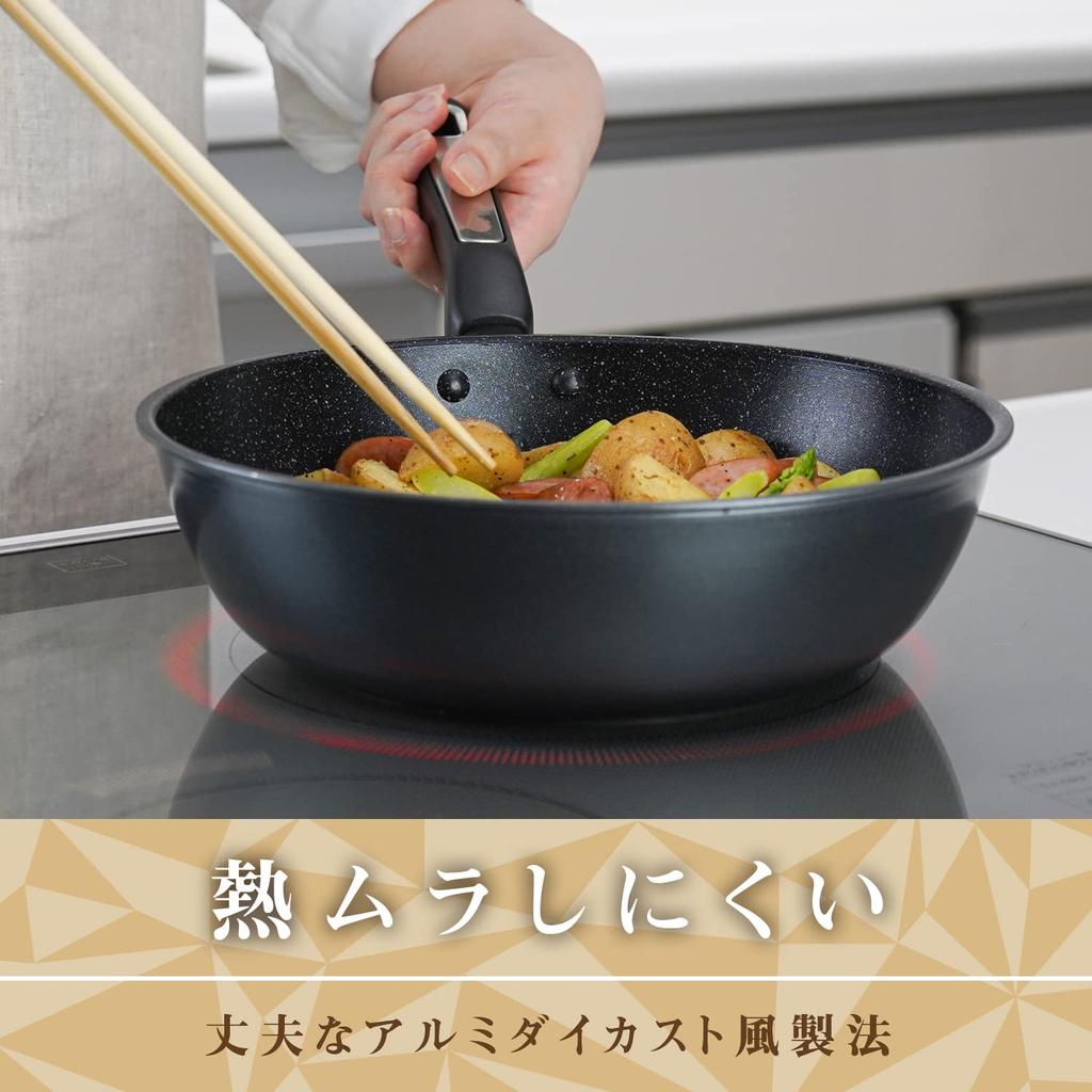 Wahei Freiz Tamagoyaki Rolowana 13 x 18 Indukcyjna i Gazowa Lujo Marble (Japoński omlet) Patelnia, cm, Kompatybilna, Bez PFOA, Powłoka nieprzywierająca, RB-2144