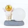 10 Cm Moon Lamp with Astronaut Figurine | Stunning Golden LED Light for Home, Office Desk, Car Dashboard, Modern Room Décor, and Perfect Gifting Idea