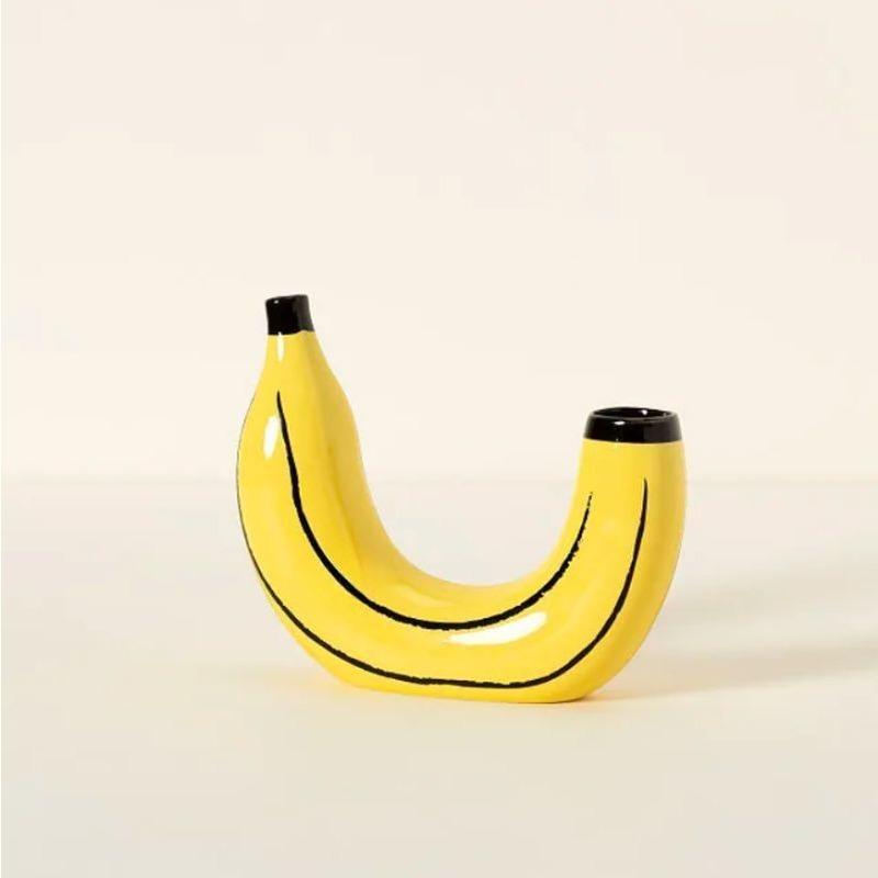 Simple Banana Vase Flower Arrangement Creative Home Decoration for Living Room and Dining Room Small Accessory Resin Handicraft