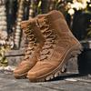 New Four Seasons Men's Outdoor Mountain Climbing and Field Training Boots, Tactical Boots,and Desert Hiking Ankle Boots