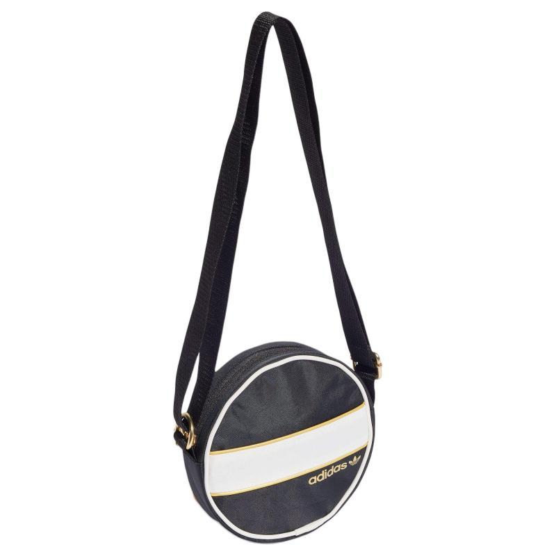 adidas Originals Polyester Blend Fabric Small Round Bag, Shoulder Bag, Crossbody Bag Regular Unisex Black Adidas IX6841
