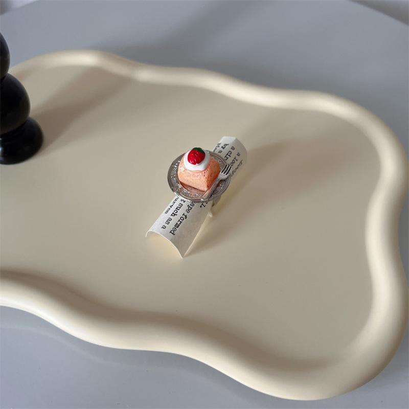 Cute 3D Food Dessert Shaped Resin Rings Adjustable Size Cartoon Design For Girls Daily Wear Party Cosplay Gifts