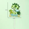 Cartoon Dinosaur Theme Cake Toppers Cute Dino Balloon Decorations Banner Tableware Set Birthday Party Supplies Baby Shower Favor