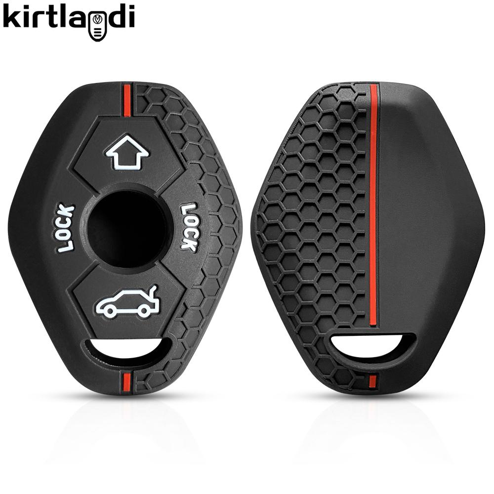 

Silicone remote car key cover Holder Key Case For Bmw E46 E39 E53 X5 X3 E83 X3 Serie 7 5 3 330i Accessories keychain