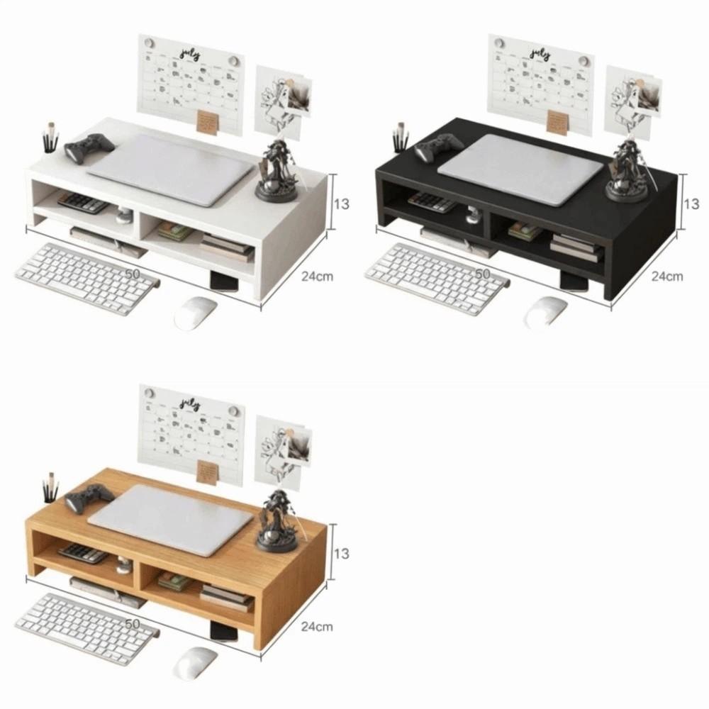 With Drawer Monitor Stand Riser Sturdy Structure Stable Support Desk Organizer Storage Rack Simple Design Storage Functions