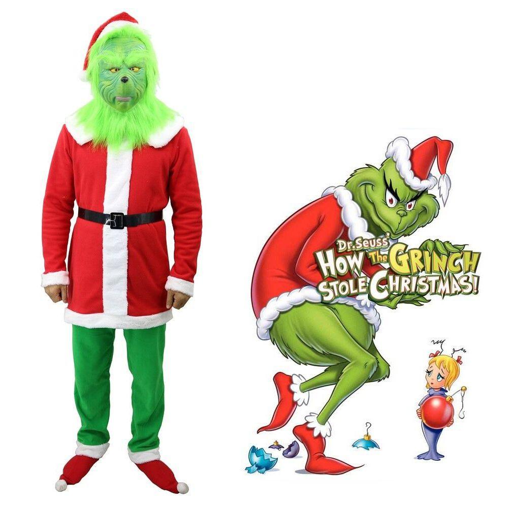 Festive How The Grinch Stole Christmas Adult Costume Suit For Holiday Cosplay Fun