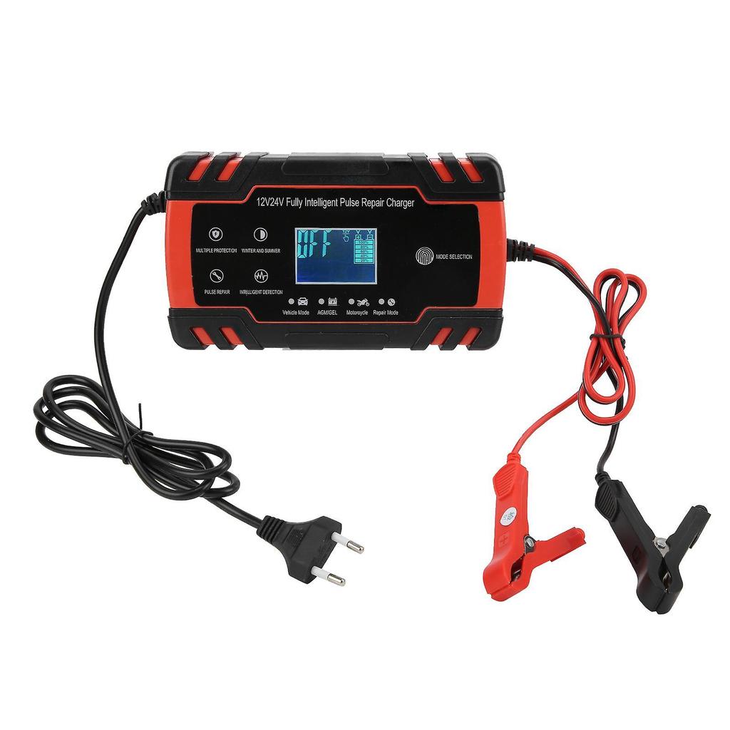 Chargeur de batterie 12 V/24 V 2-150 Ah, réparation, charge automatique intelligente pour voiture et moto
