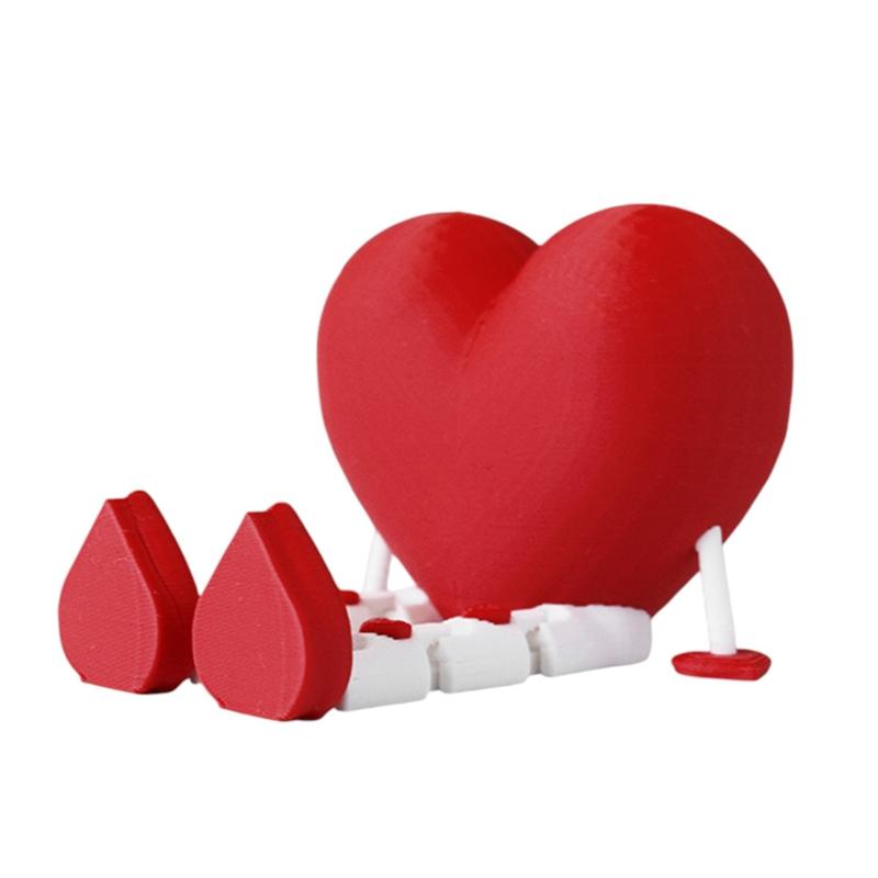 

3dPrinted Heart Shape Sitting Figurine Cute Desktop Decor Valentine s Day Gift Creative Ornament For HomeOffice Table Decoration