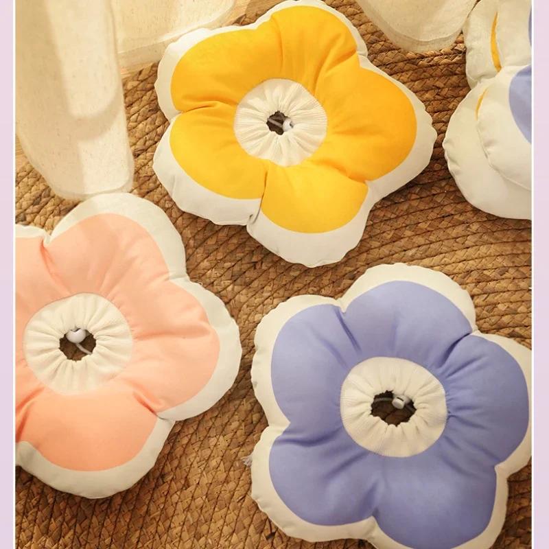 Waterproof Elizabeth Cat Collar Adjustable Neck Collar Cotton Pet Cone E-Collar with Cute Flower Pattern for Cat Dog Pet Collar