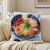 Ramen Pillow Japanese Retro Illustration Cushion Cushion Cover Pillowcase Antidustmite Living Room Sofa Decor Cushion Room
