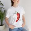 Chilipepper T-skjorte – Krydret Mat Grafisk T-skjorte, Minimalistisk Rød Pepper Skjorte, Gave til Hot Sauce-elskere