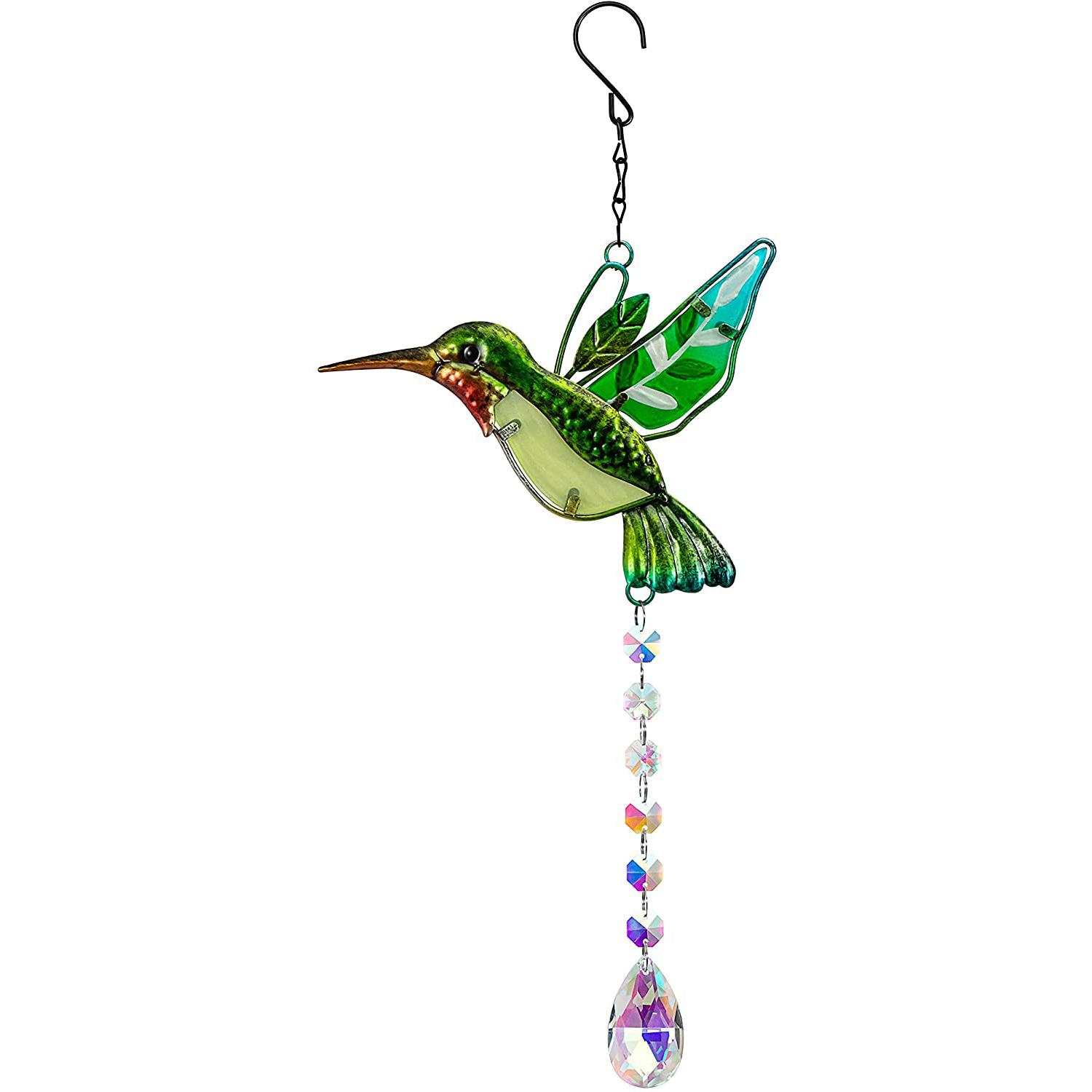 

Hummingbird Garden Suncatchers Window Hanging Light Catcher Pendant Wind Chimes Crystal Prism Home Hang Ornament Rainbow Maker