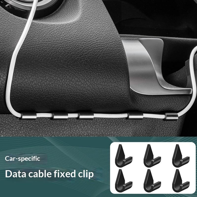 Mini Self-Adhesive Wire Clips 6/12Pcs Car USB Cable Holder Multi-Functional Fixing Clamp Auto Interior Organizer