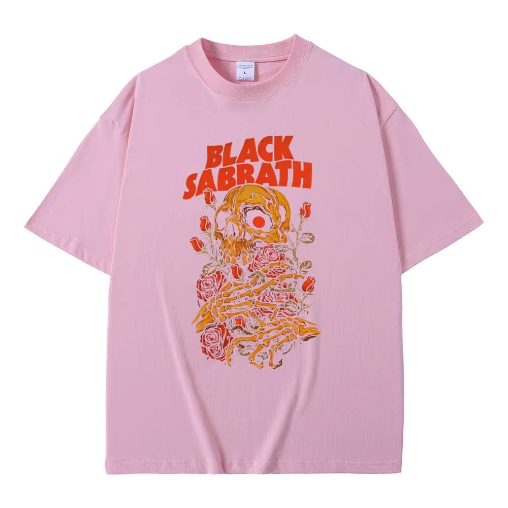 Black Sabbath Heavy Metal Rockowy Zespół Szkielet Grafika Krótki Rękaw Mężczyźni I Kobiety Wygodna Koszulka