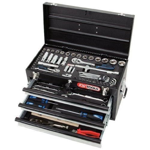 Coffret à outils - KS Tools - 99 pièces - Chrome-vanadium - Douilles 1/2-quot 1/4-quot - Outils complets