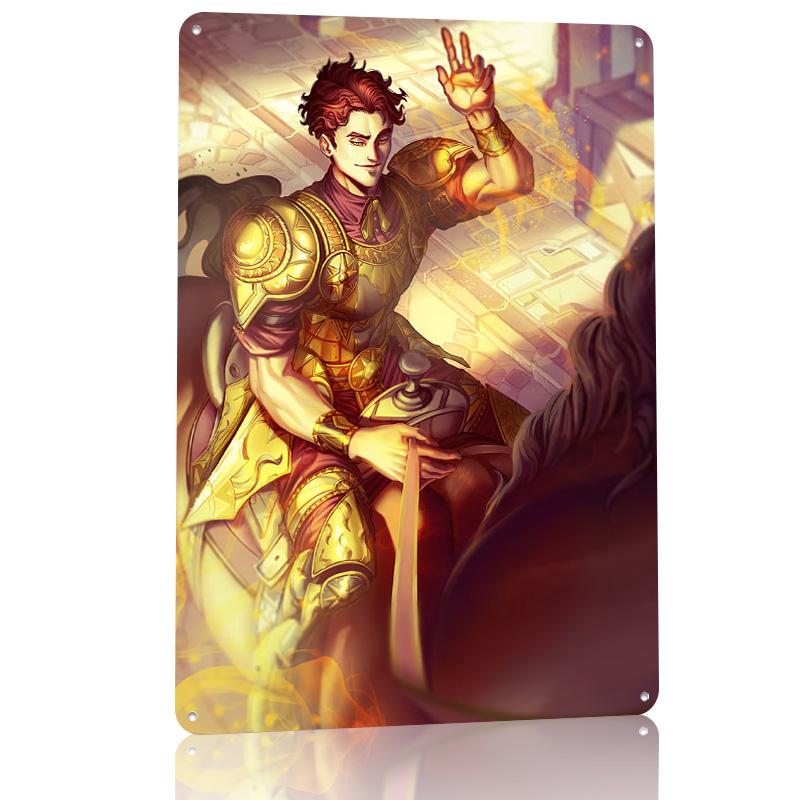 Sun Knight D Texture Printed Poster Custom Vintage Metal Tin Plate Sign for Wall Art Decor Room Decoration Gaming Wand Deko