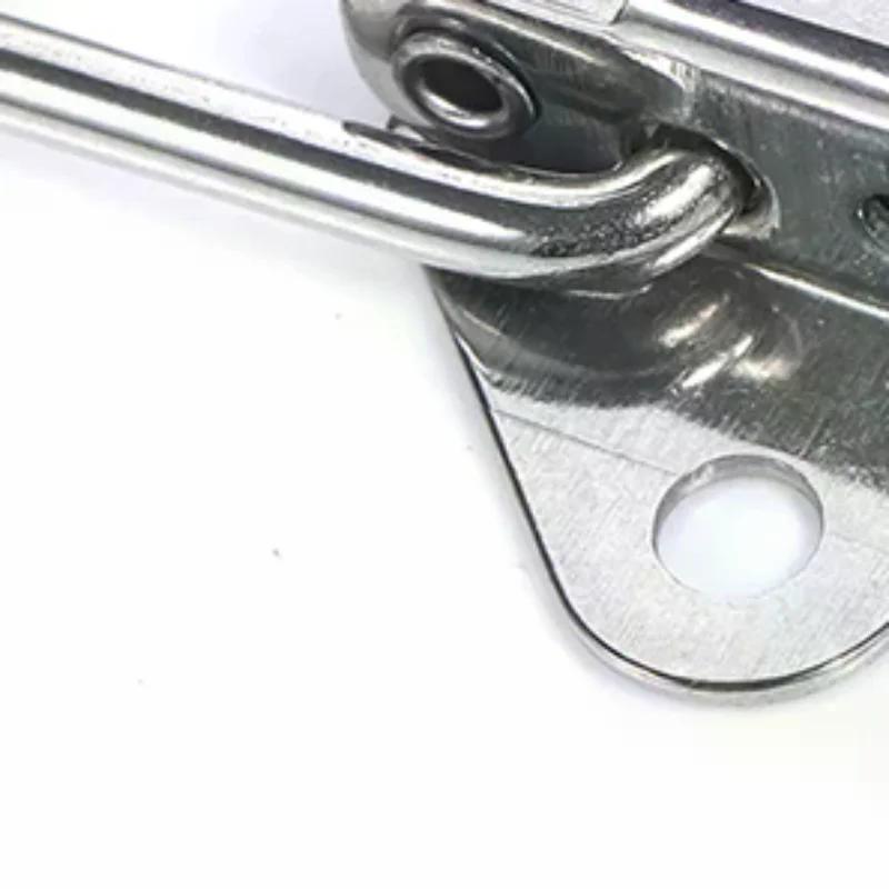 Stainless Steel 304 Toolbox Locking Latch Hasps Metal Toggle Catch Clasp Box Loaded Hinges Furniture Hardware Accessories