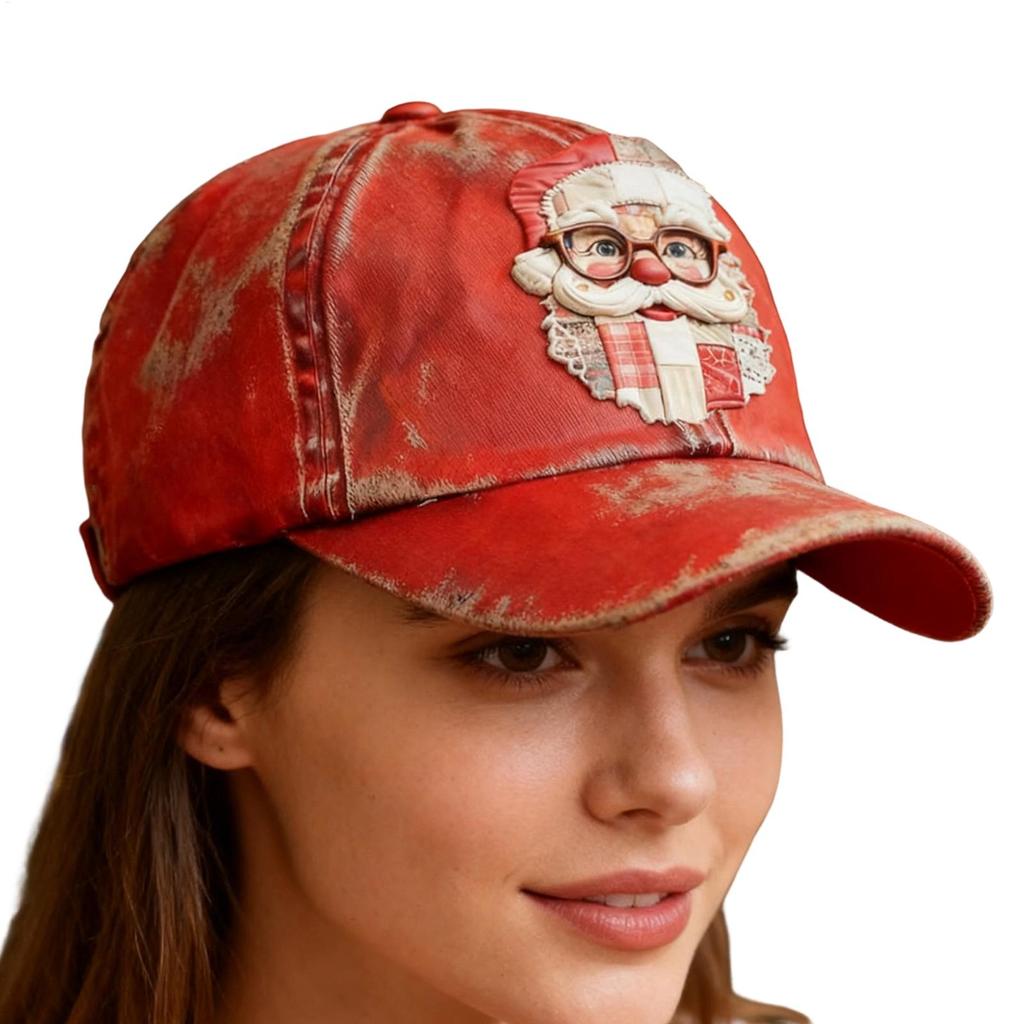Vintage Novelty Adjustable Hat for Men Casual Party Decoration Christmas Santa Baseball Cap Funny Gift Holiday Celebration