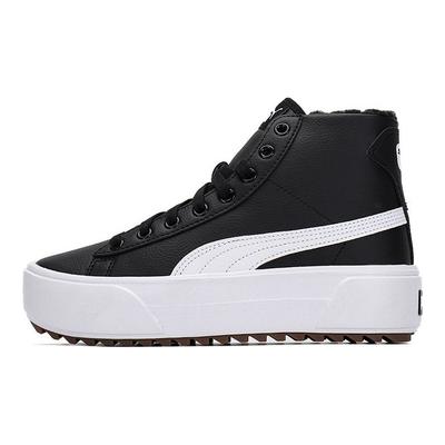 Kaia Mid Fur - Pantofi negri pentru femei Alb 385341-01