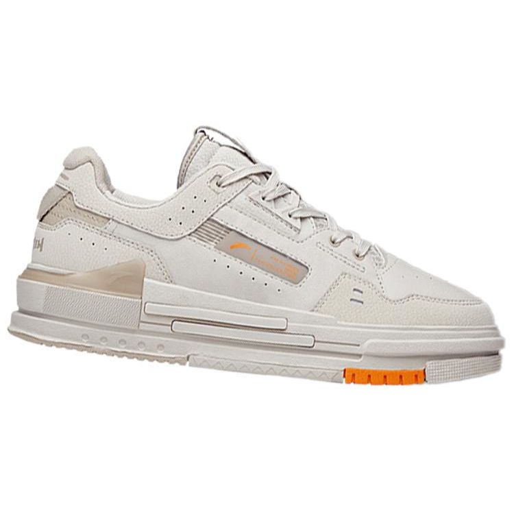 Anta Trendy Thick Sole Casual Non-Slip Wear-Resistant Low-Top Skate Shoes Men Sneakers Gray 912138061-1