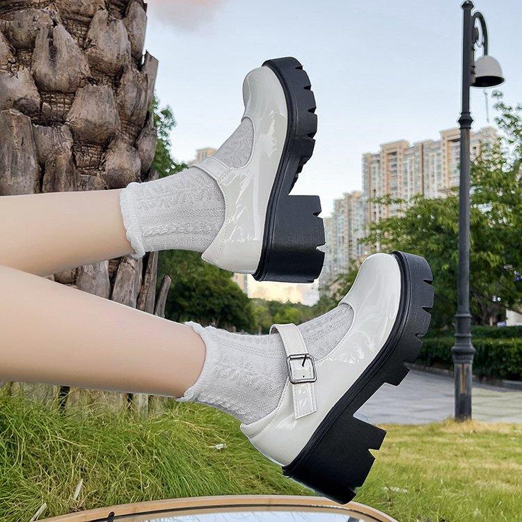 Mary Jane Small Leather Shoes New Platform British Style Women's Shoes Spring and Autumn Versatile Skirt High Heel Single Shoes