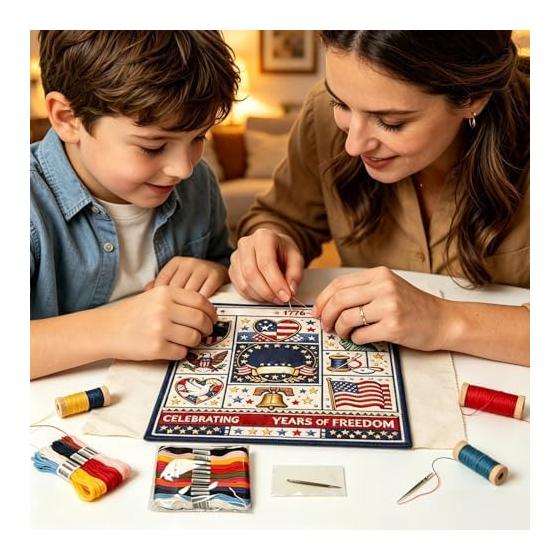 Embroidery Kit, Art Craft Sewing Project Set - Embroidery Practice Kit | For Families, Friends, Colleagues, Enthusiasts, Hobbyists, Beginners, Men,