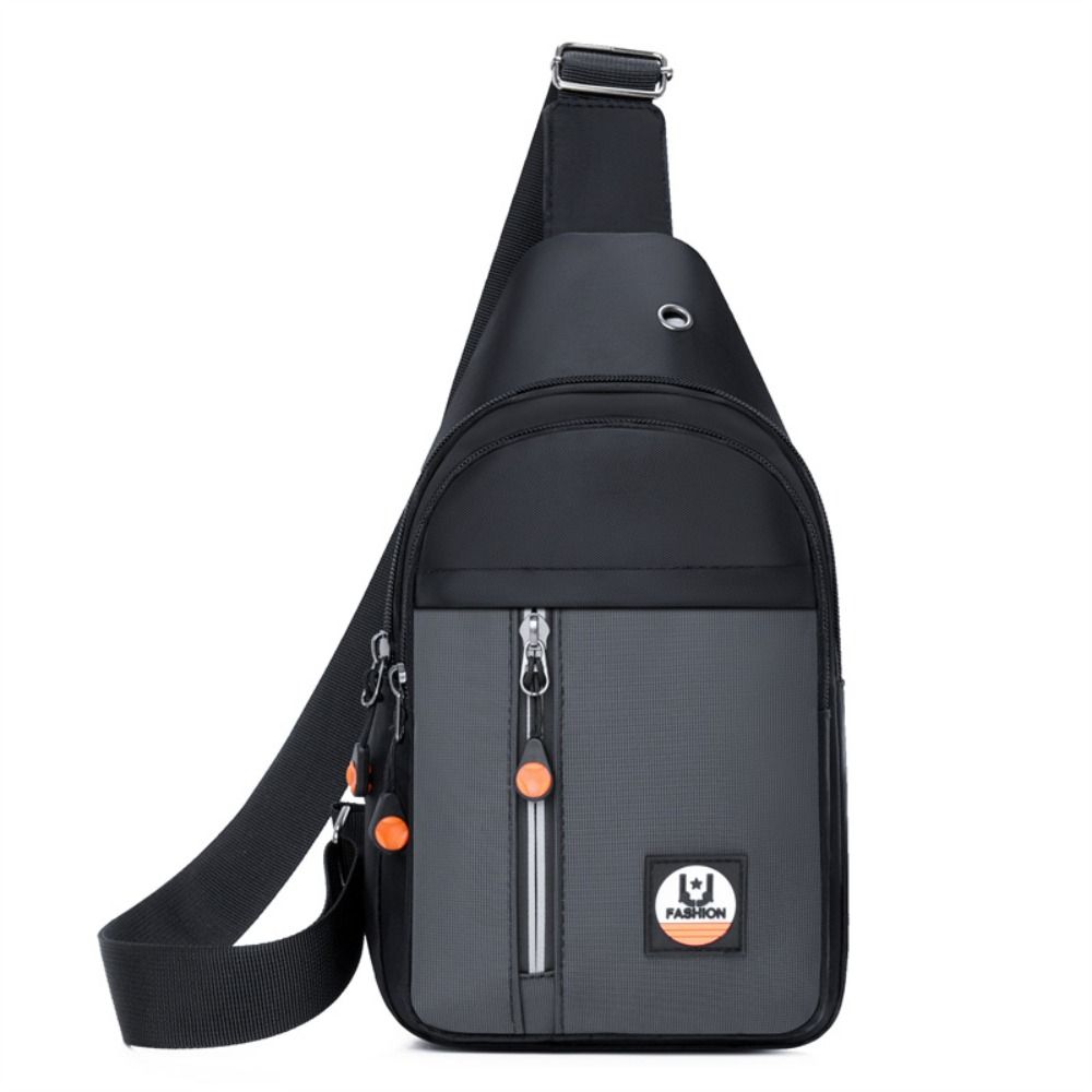 Oxford Cloth Outdoor Waist Bag Multipocket Sports Walking Bag Zipper Men's Chest Bag Motorcycle