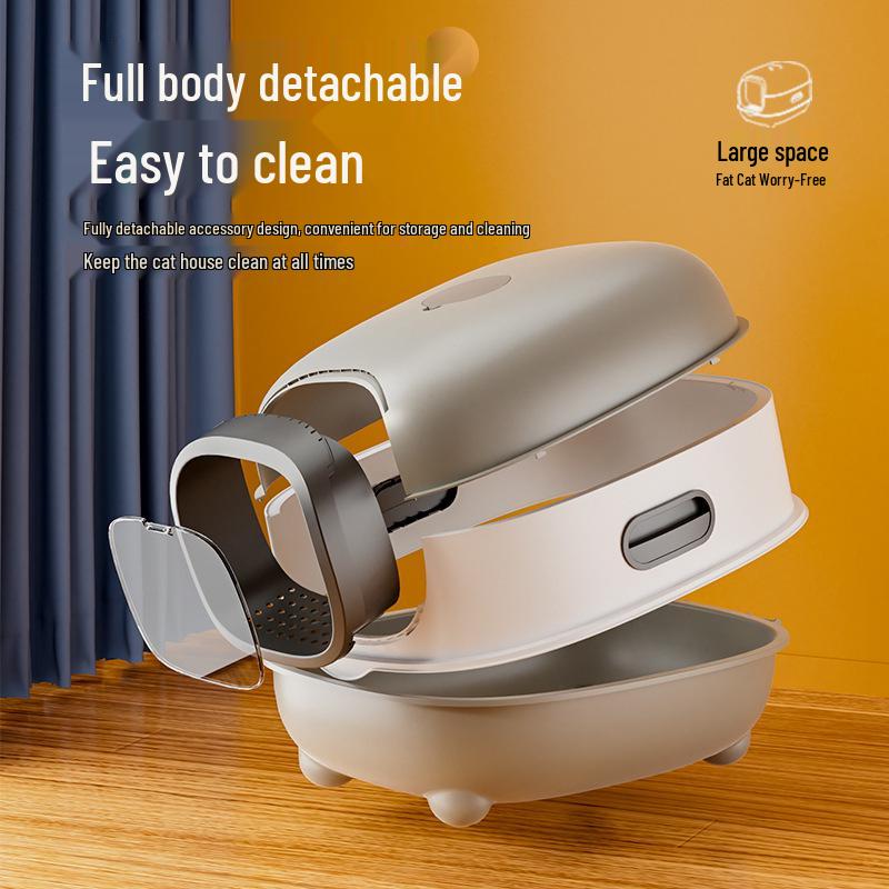 Smart UV Sterilization Large Enclosed Anti-Splash Cat Litter Box