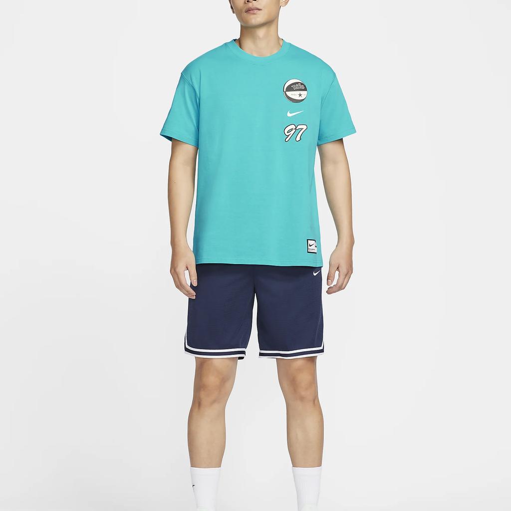 Nike Alfanumerický potisk Kulatý výstřih Ležérní Sportovní Tričko s krátkým rukávem Pánské Topy Kaktusově zelená FV8395-345