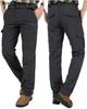 In Stock Men's Quick-Dry Winter Outdoor Multi-Pocket Ski Pants, Plus Velvet Thick Straight-Leg Windproof Long Pants