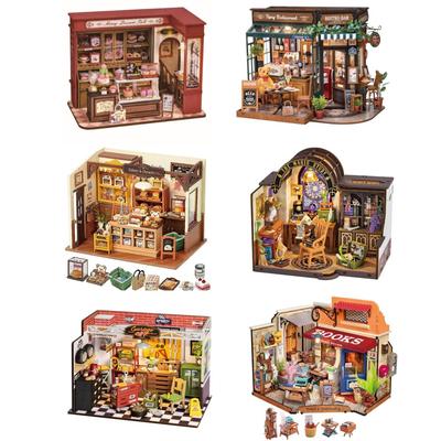 25CM Robotime Rolife Becka's Baking House 3D Puzzle DIY Miniature Dollhouse Kit Amazing Gift for Children DG161