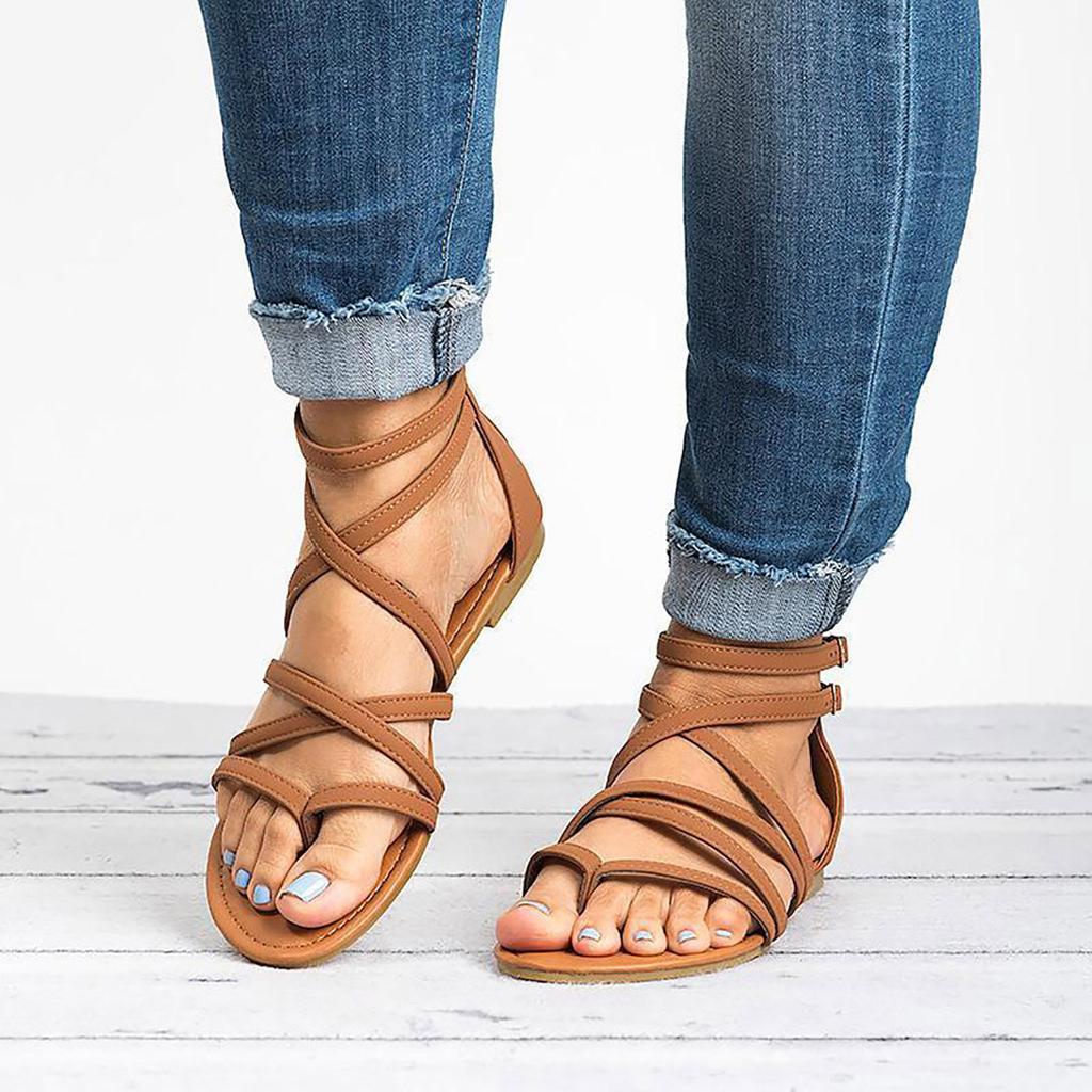 1 Pair Women'S Minimalist Wedge Sandals Flat Fashion Sandals Pinch For Women Shoes Ladies Causal Toe Sandals Sandales Femmes éTé