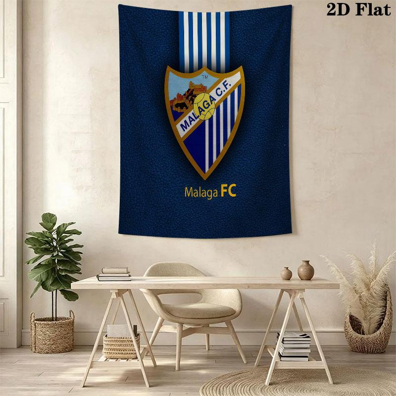 Málaga C .F Wall Hanging Printed Fabric Blanket Decorative Tapestries for Bedroom Living Room Home Decor